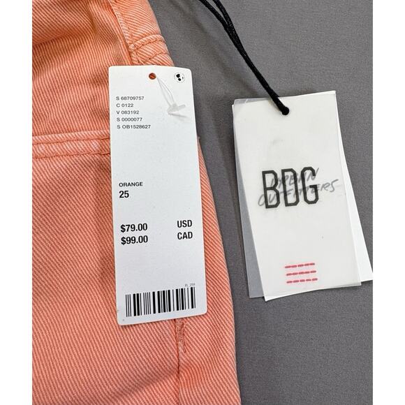 BDG Urban Outfitters Women's Low A-Wide Leg Denim Jeans Orange Size 25 - Picture 3 of 11